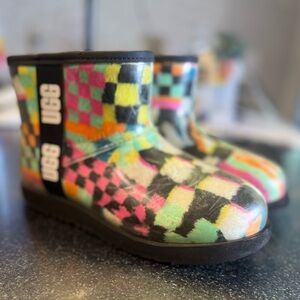 UGG Kids Colorful Checkered Boots